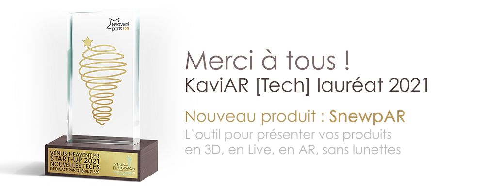 KaviAR Tech Remporte les Venus Innovation au Heavent 2021 de Paris grâce à SnewpAR